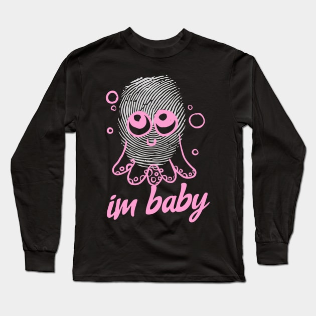 Im Baby Kawaii Octopus Sea Life Cute Kids Fashion Long Sleeve T-Shirt by BitterBaubles